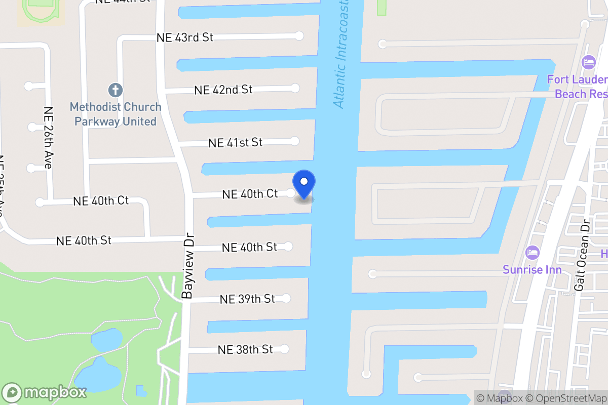 Map of 3080 Ne 40 Ct, Fort Lauderdale