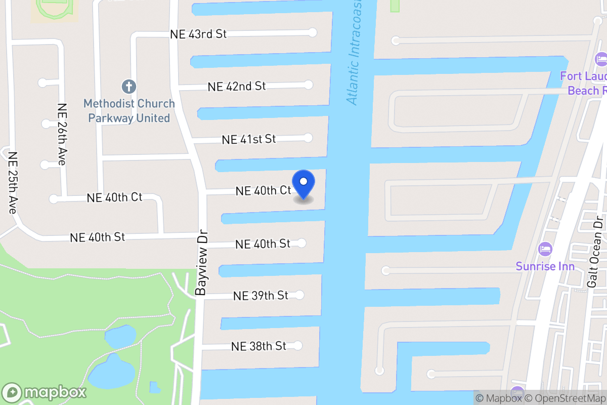 Map of 3070 Ne 40 Ct, Fort Lauderdale