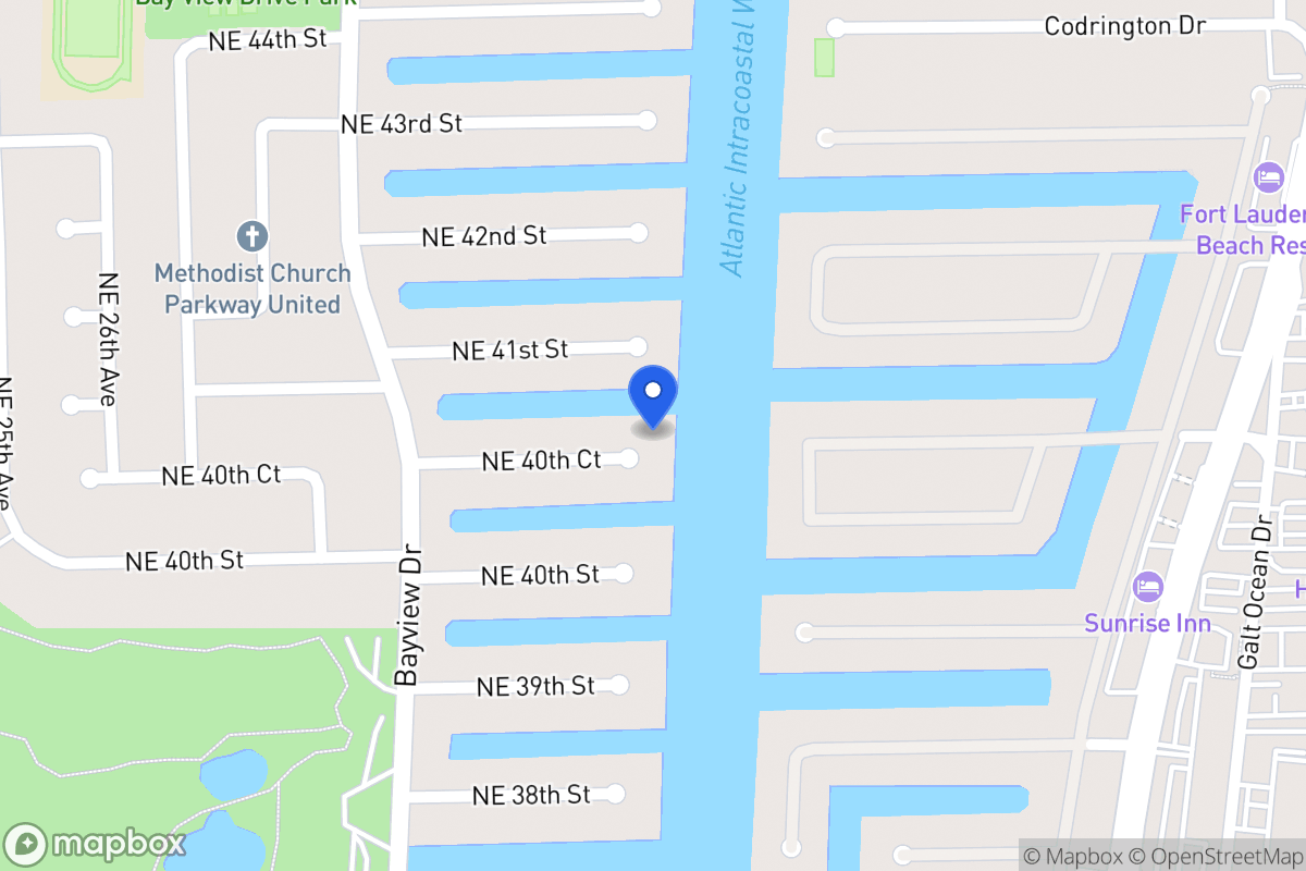 Map of 3081 Ne 40 Ct, Fort Lauderdale