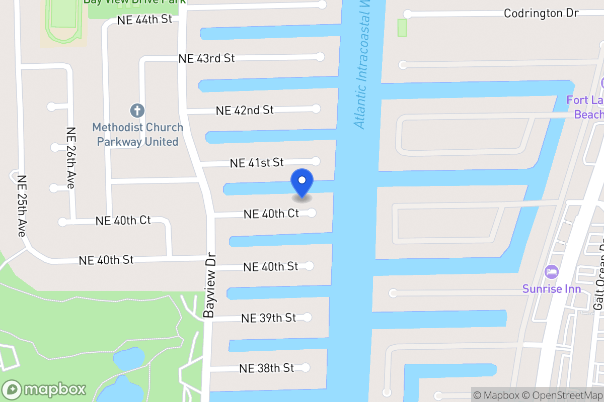Map of 3061 Ne 40 Ct, Fort Lauderdale