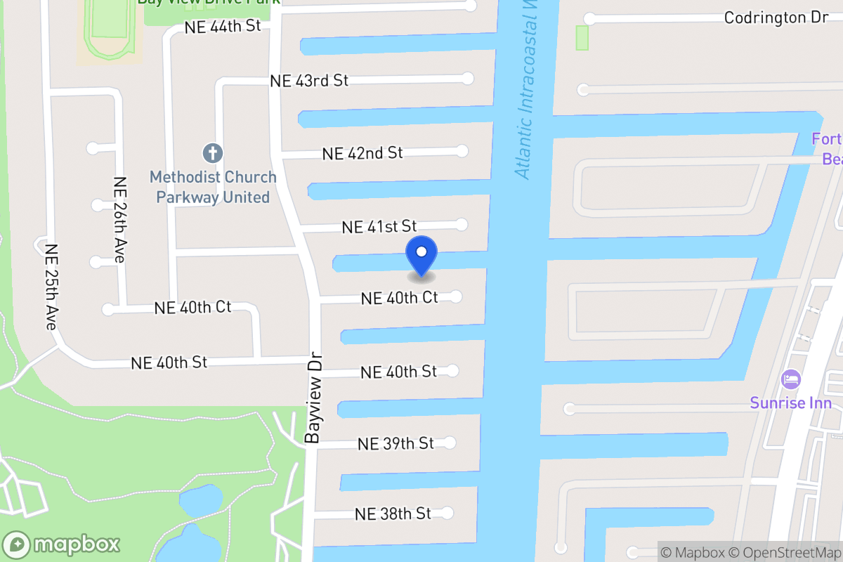Map of 3051 Ne 40 Ct, Fort Lauderdale