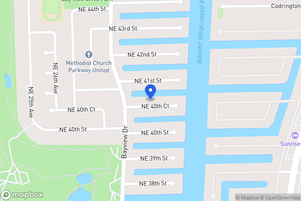 Map of 3031 Ne 40 Ct, Fort Lauderdale