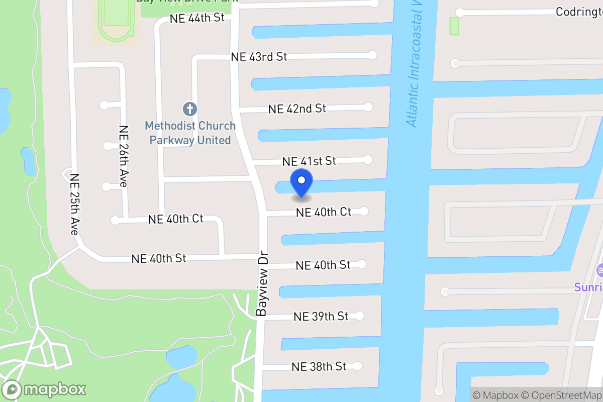 Map of 3021 Ne 40 Ct, Fort Lauderdale