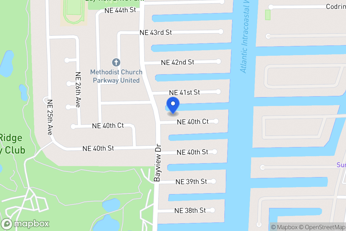 Map of 3011 Ne 40 Ct, Fort Lauderdale