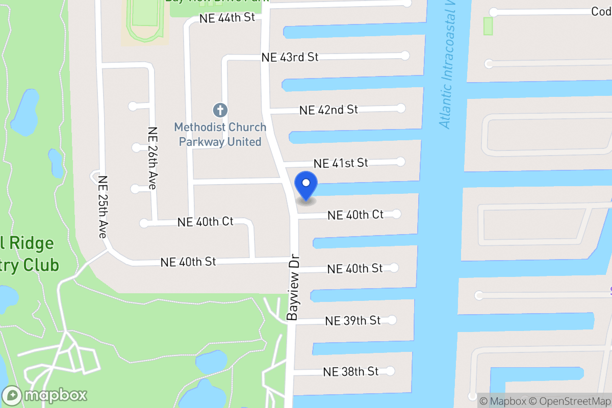 Map of 4030 Bayview Dr, Fort Lauderdale