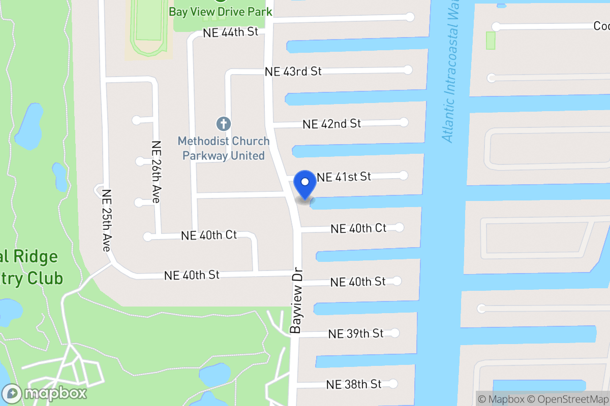 Map of 4050 Bayview Dr, Fort Lauderdale