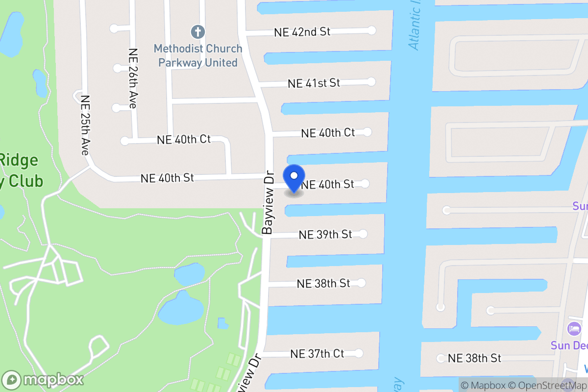 Map of 3010 Ne 40 St, Fort Lauderdale