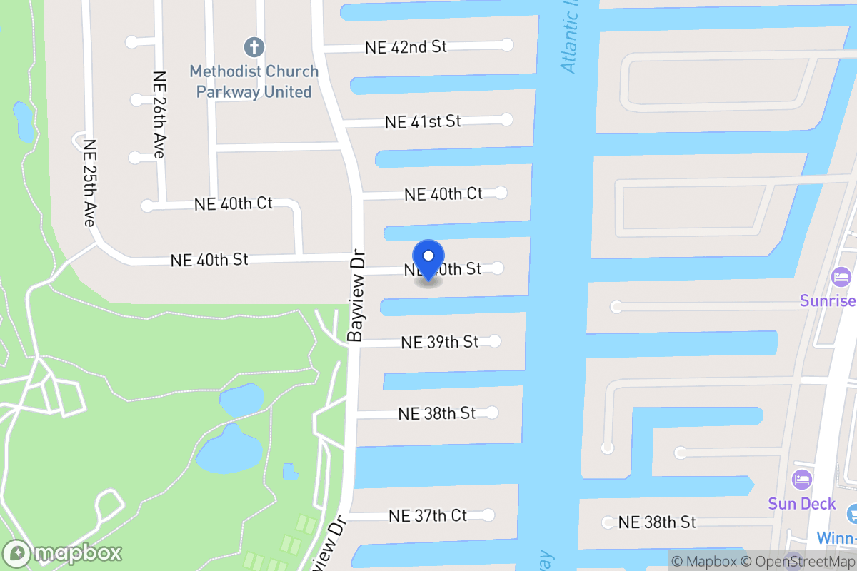 Map of 3030 Ne 40 St, Fort Lauderdale