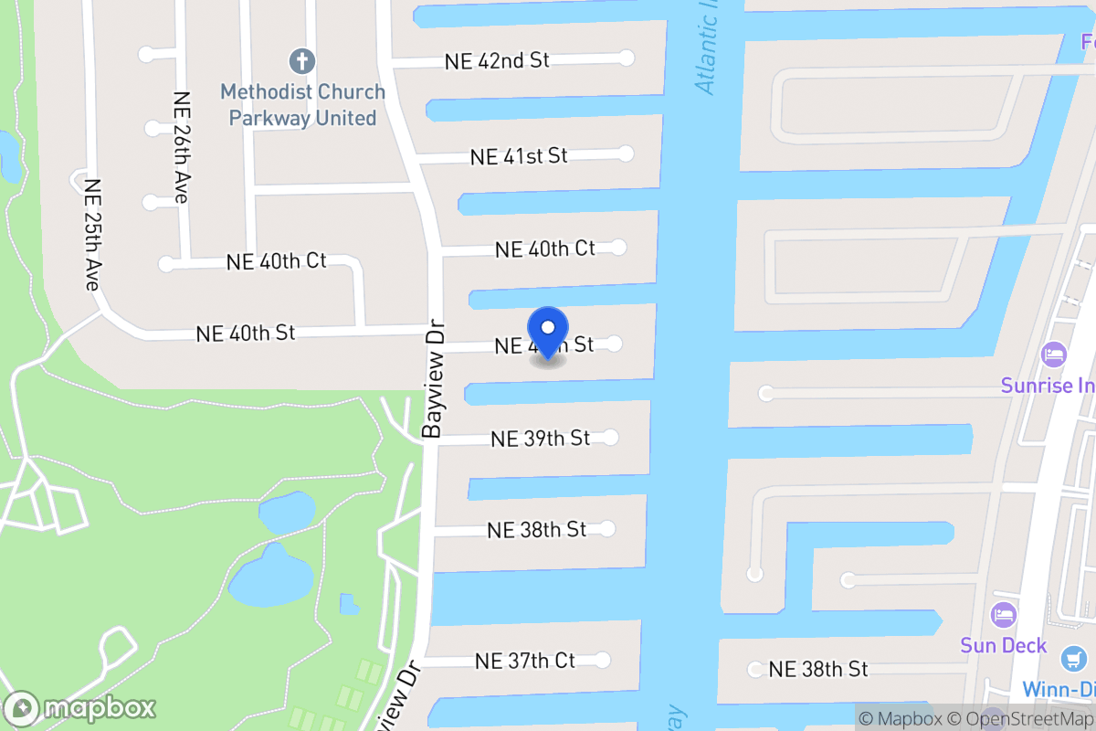Map of 3040 Ne 40 St, Fort Lauderdale