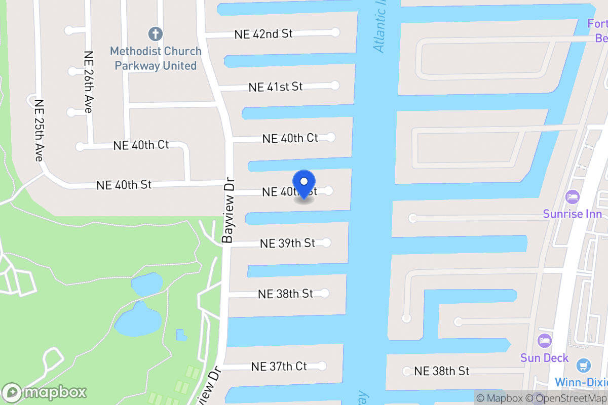 Map of 3050 Ne 40 St, Fort Lauderdale