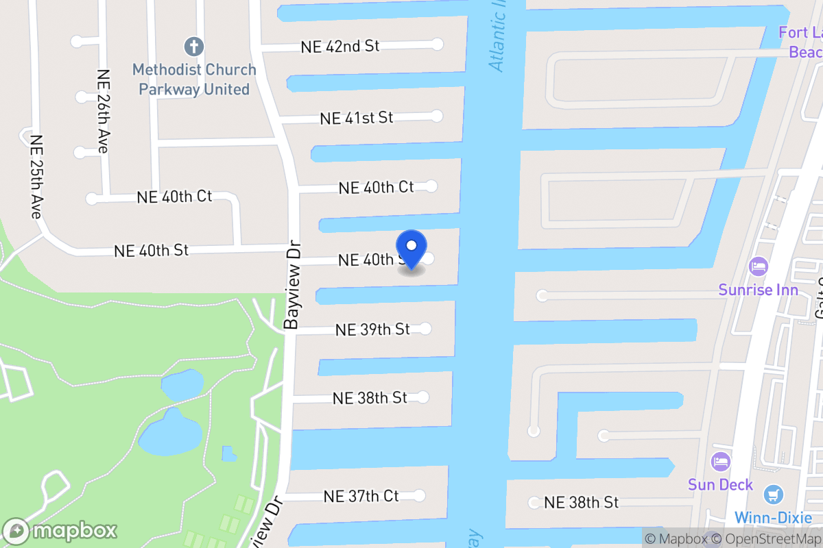 Map of 3060 Ne 40 St, Fort Lauderdale