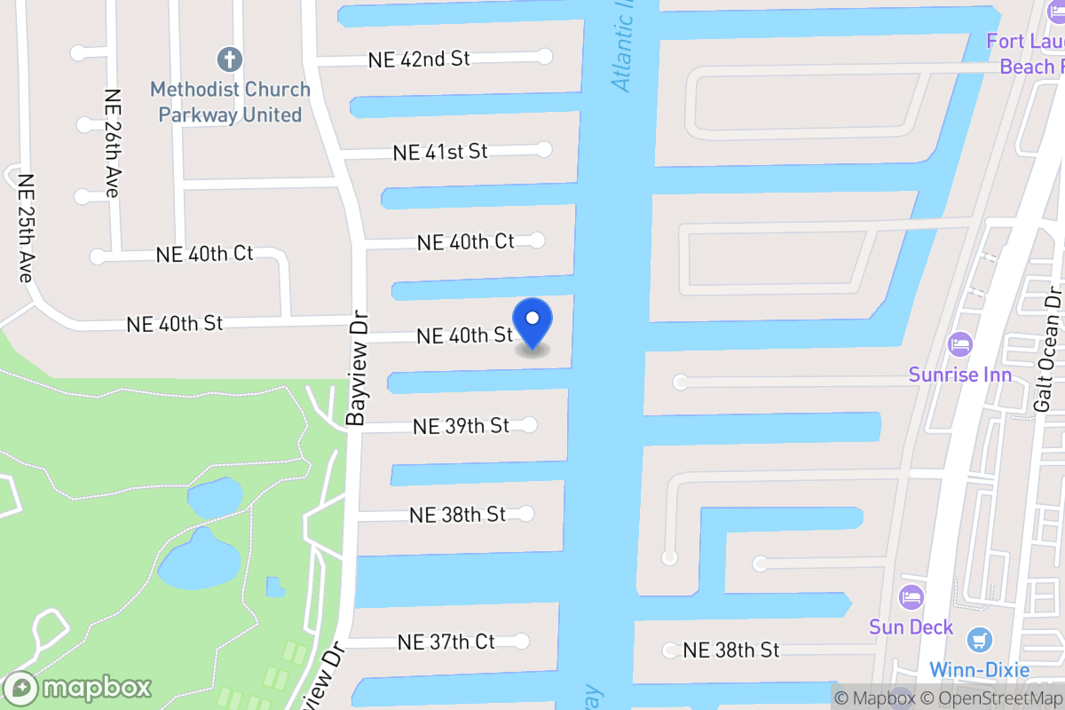 Map of 3070 Ne 40 St, Fort Lauderdale