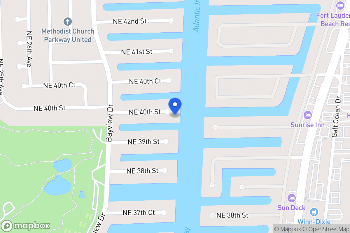 Map of 3080 Ne 40 St, Fort Lauderdale