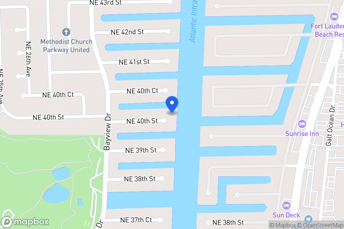 Map of 3081 Ne 40 St, Fort Lauderdale