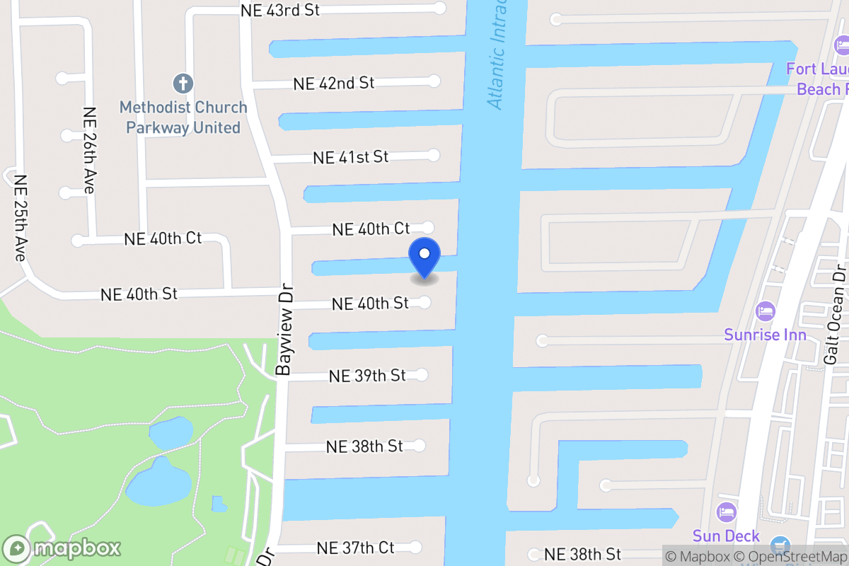 Map of 3071 Ne 40 St, Fort Lauderdale