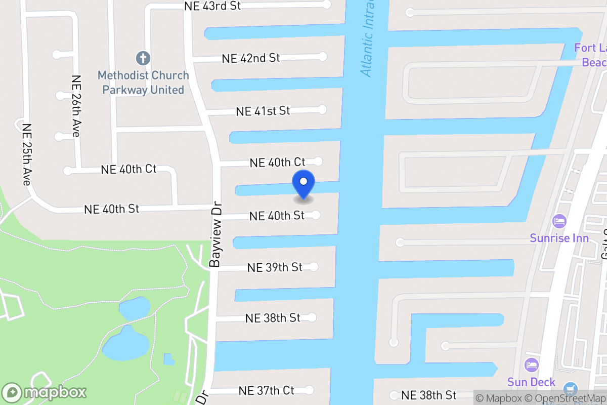 Map of 3061 Ne 40 St, Fort Lauderdale