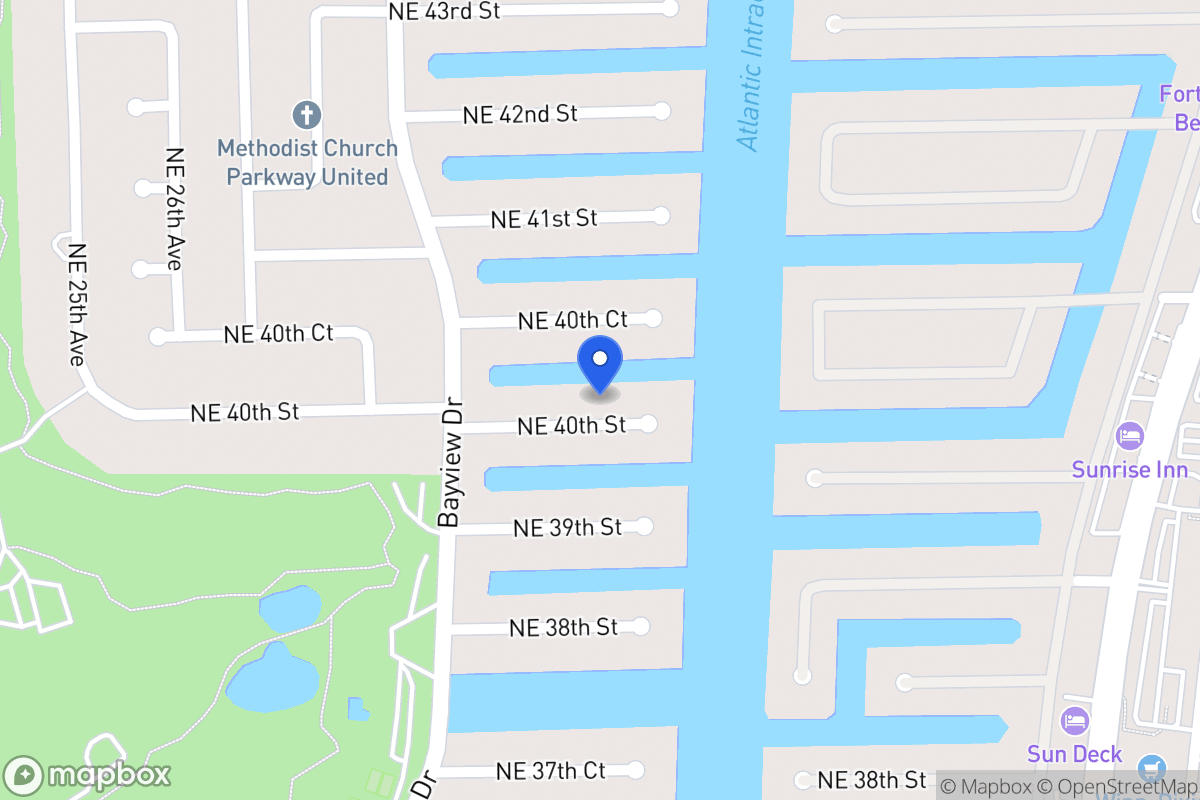 Map of 3051 Ne 40 St, Fort Lauderdale