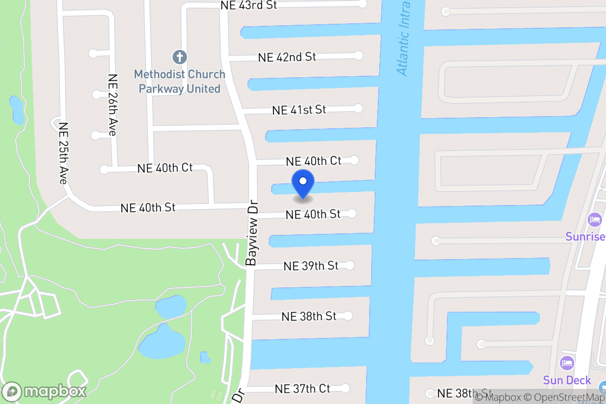 Map of 3031 Ne 40 St, Fort Lauderdale
