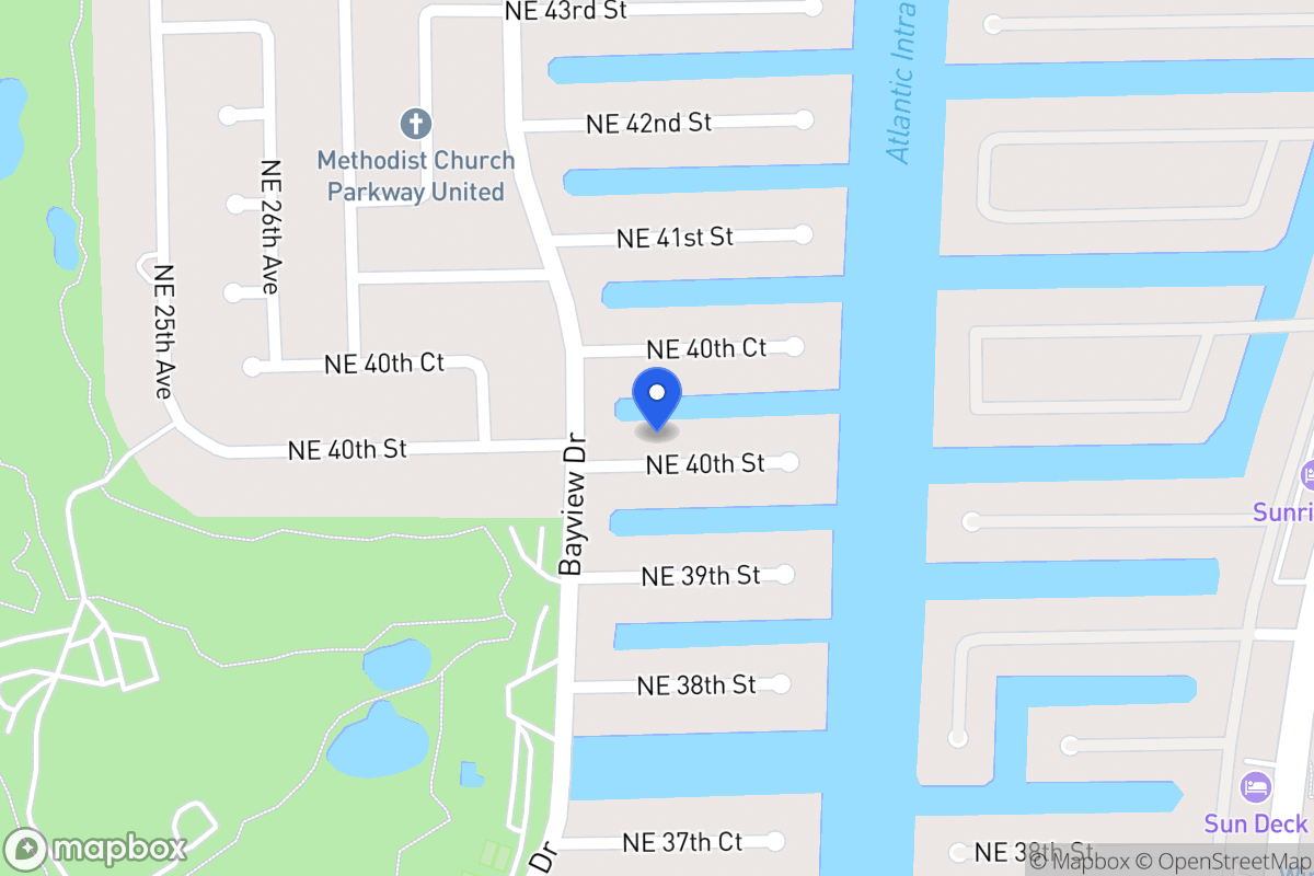 Map of 3021 Ne 40 St, Fort Lauderdale