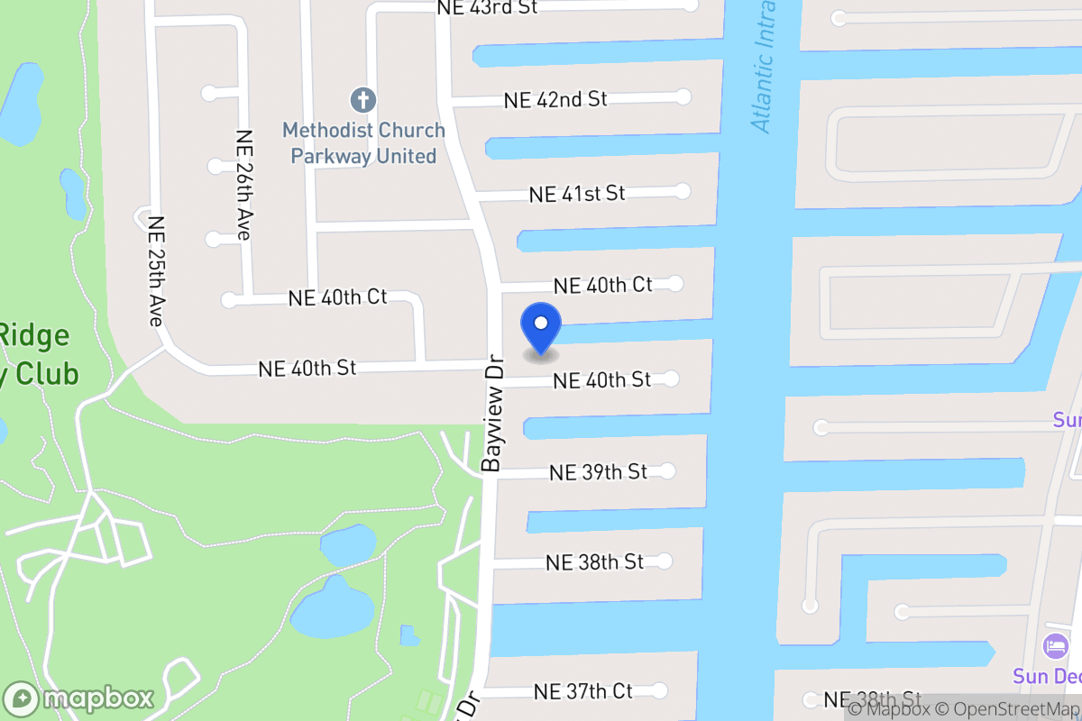 Map of 3011 Ne 40 St, Fort Lauderdale