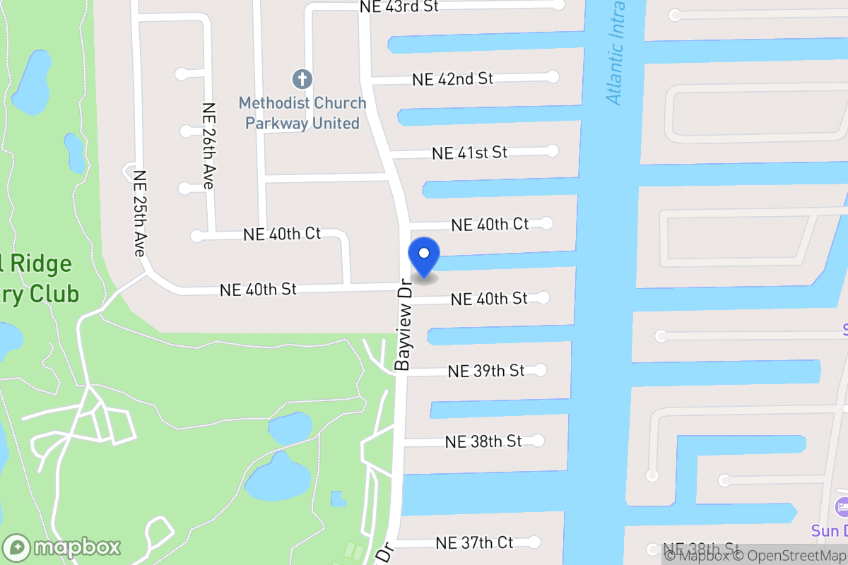 Map of 3001 Ne 40 St, Fort Lauderdale