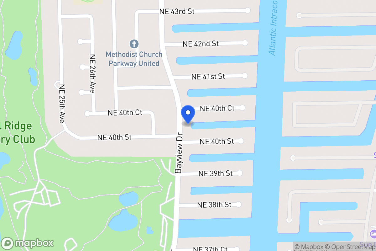 Map of 4010 Bayview Dr, Fort Lauderdale