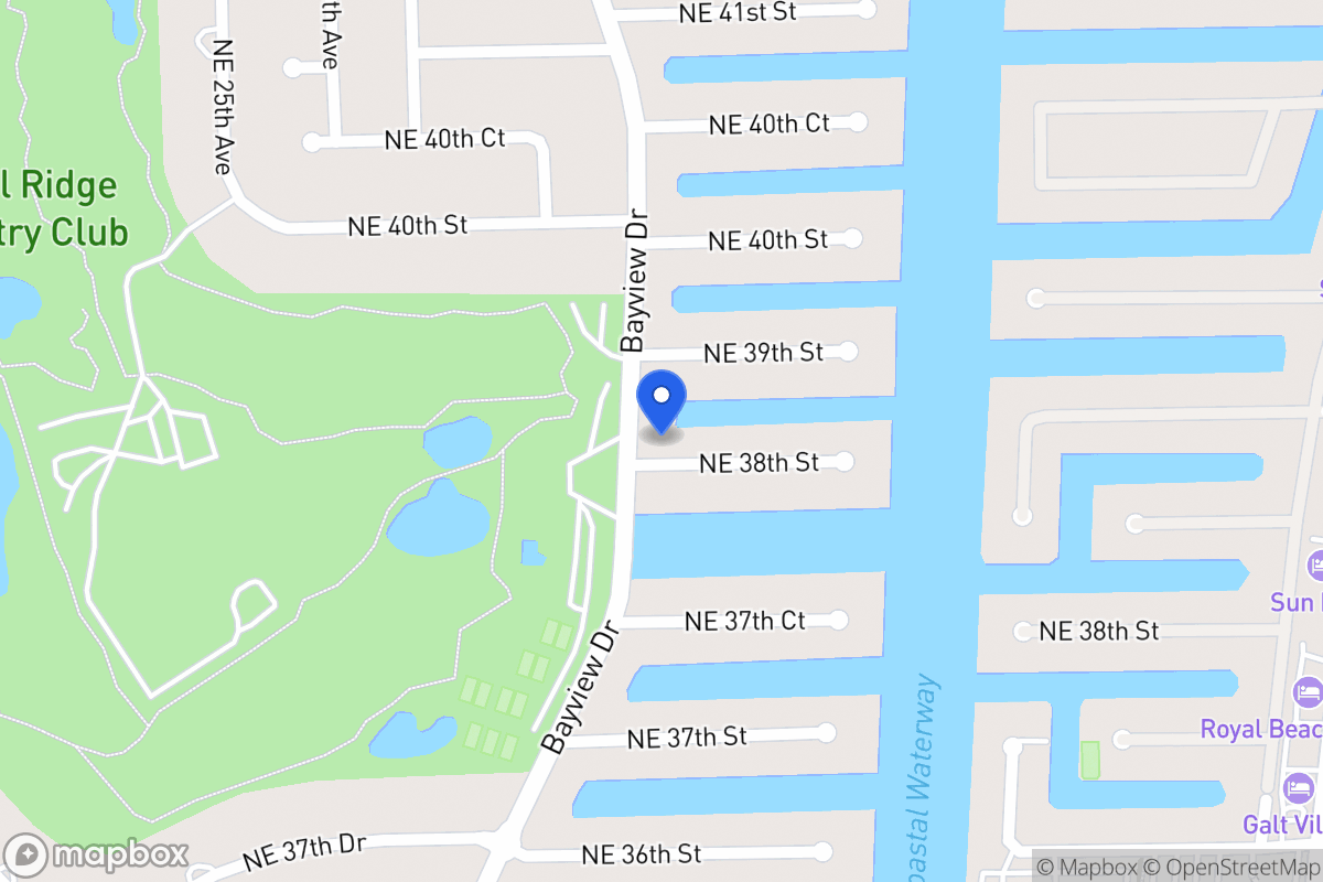 Map of 2801 Ne 38 St, Fort Lauderdale