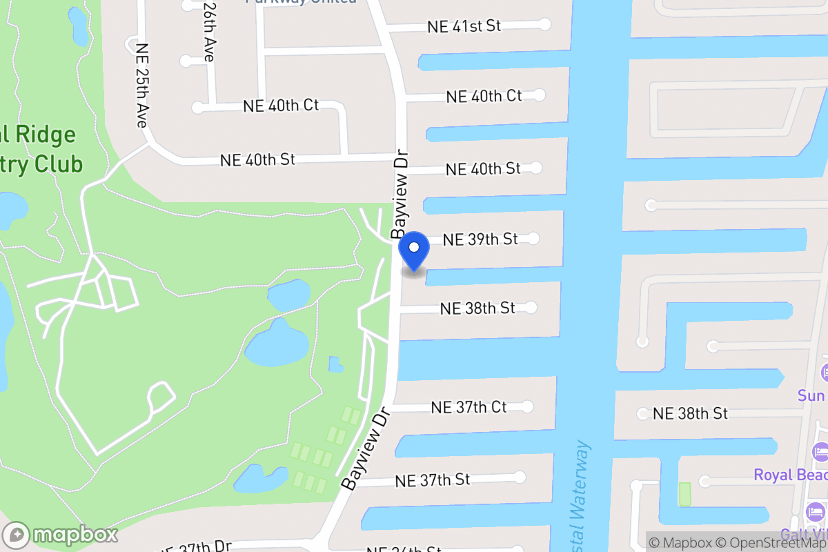 Map of 3810 Bayview Dr, Fort Lauderdale