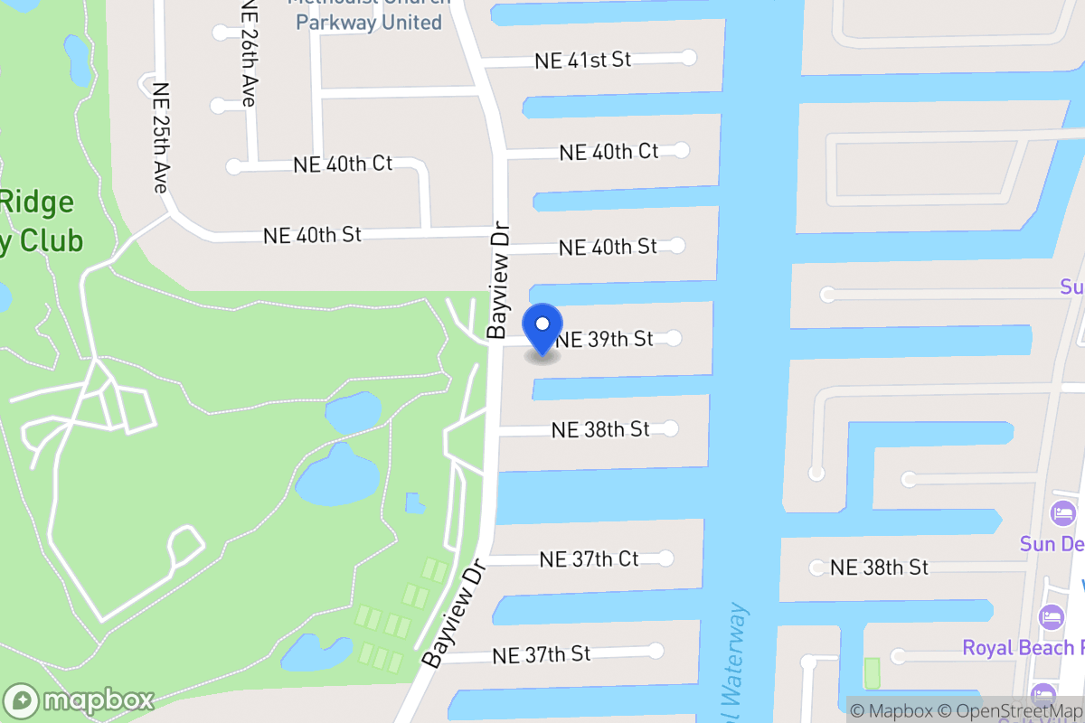 Map of 3010 Ne 39 St, Fort Lauderdale