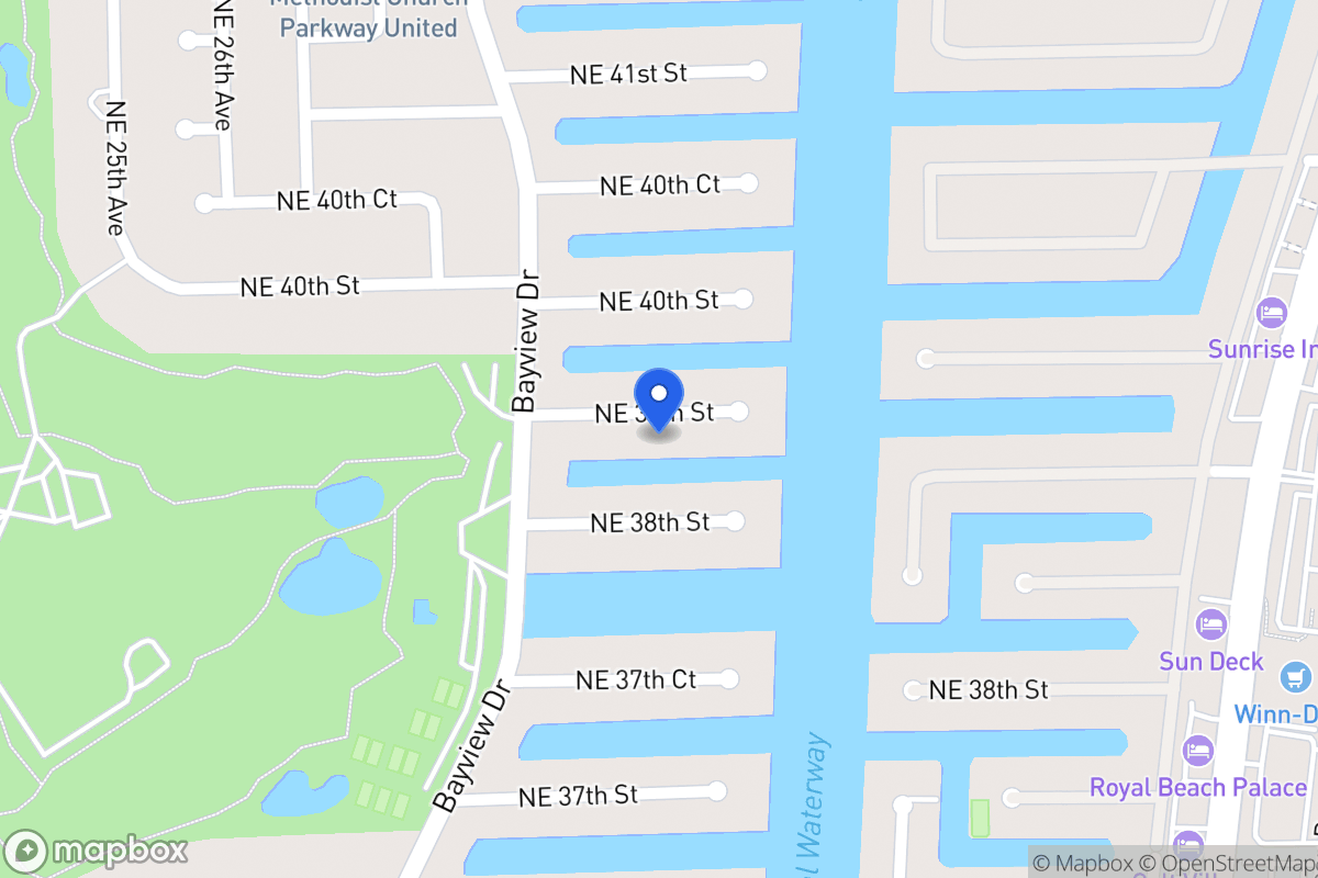Map of 3040 Ne 39 St, Fort Lauderdale