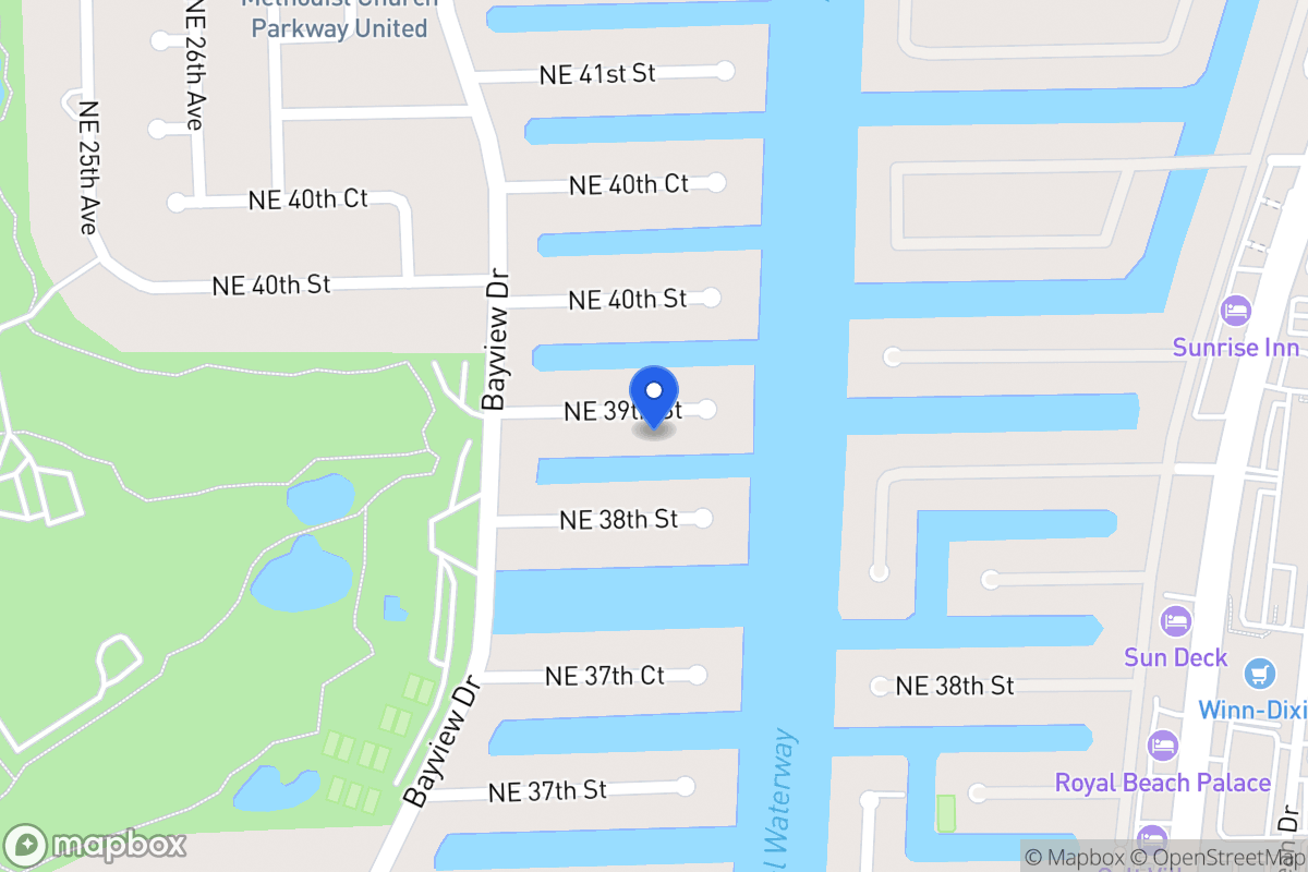 Map of 3050 Ne 39 St, Fort Lauderdale