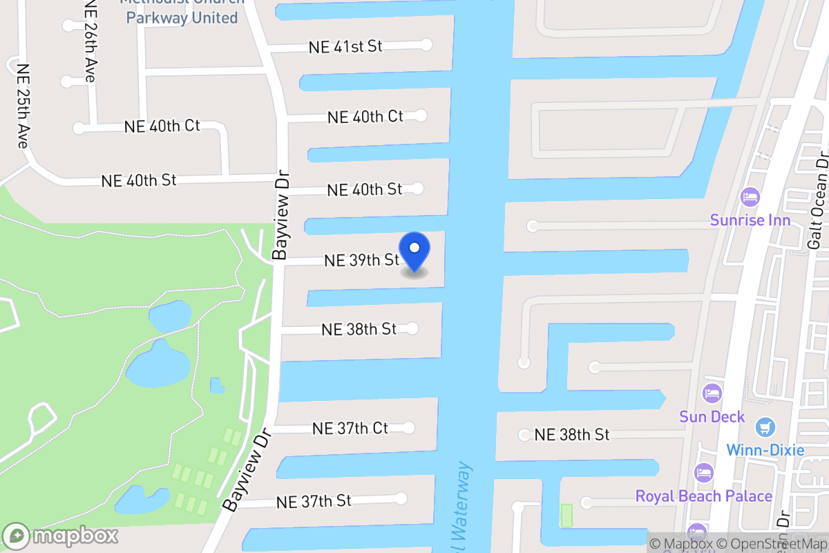 Map of 3070 Ne 39 St, Fort Lauderdale