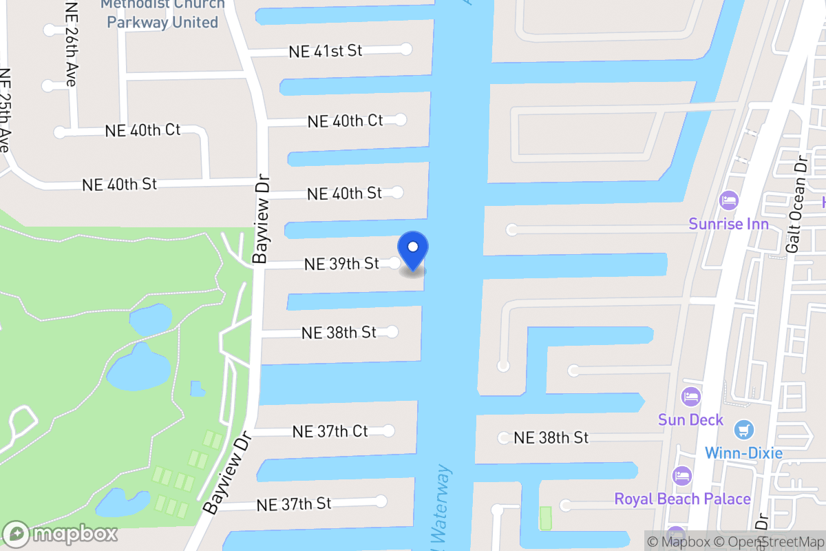 Map of 3080 Ne 39 St, Fort Lauderdale