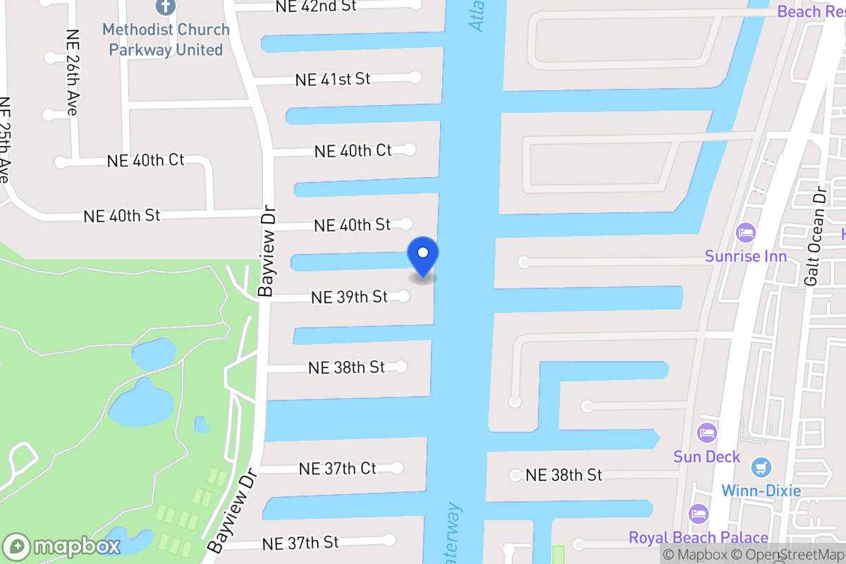Map of 3081 Ne 39 St, Fort Lauderdale
