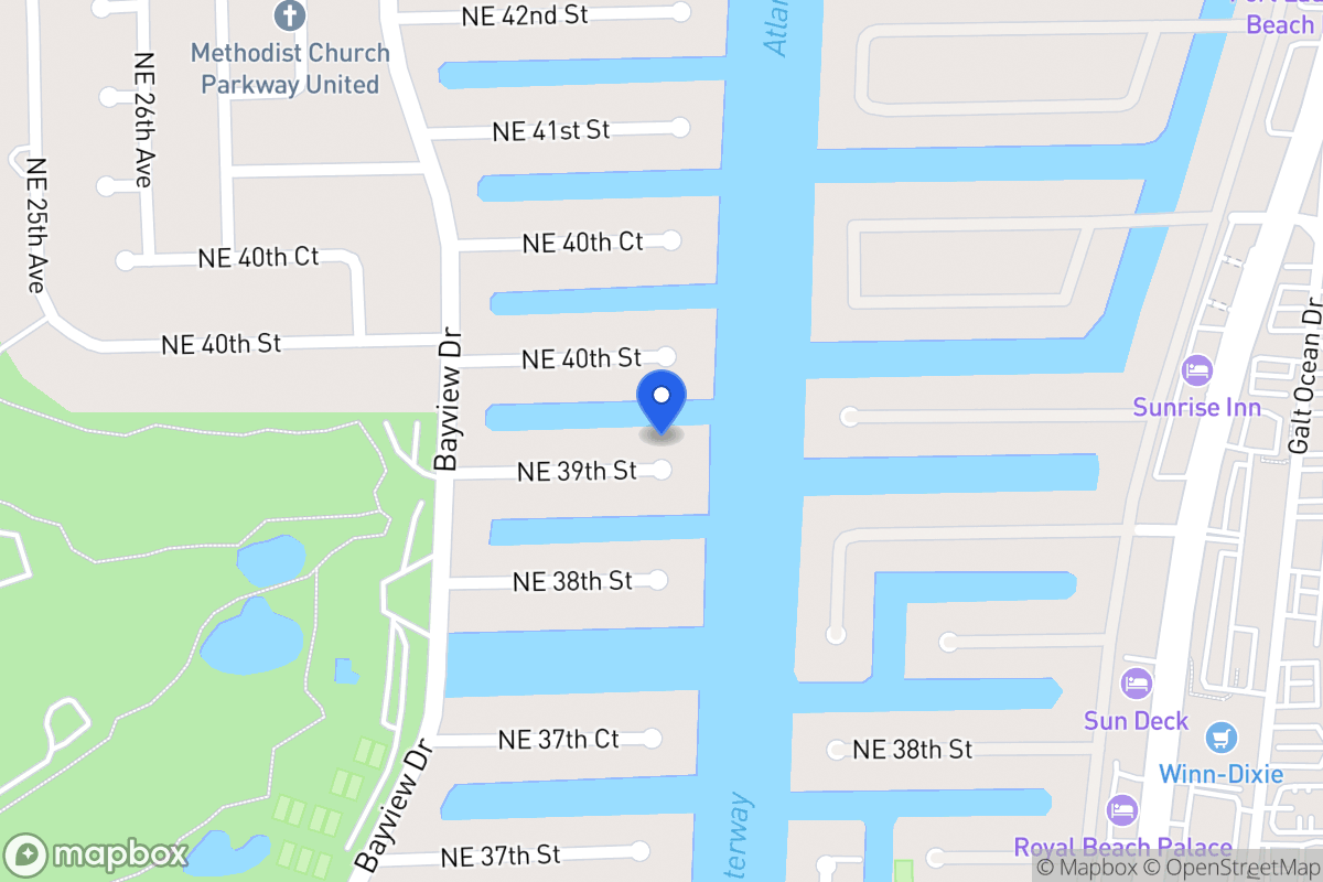Map of 3071 Ne 39 St, Fort Lauderdale