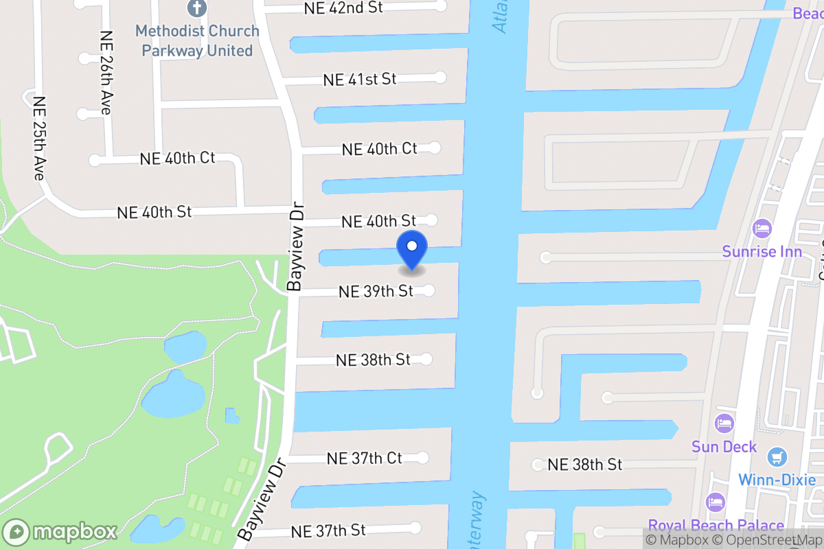 Map of 3061 Ne 39 St, Fort Lauderdale