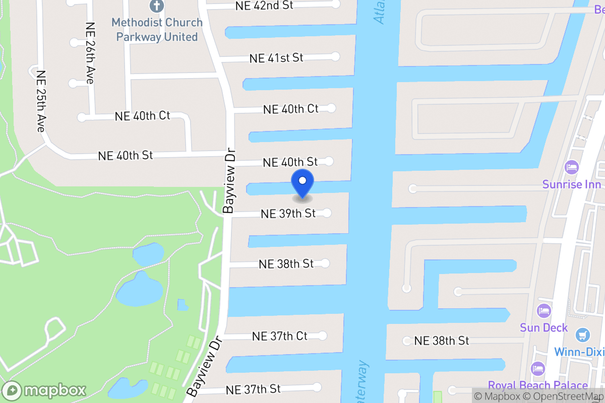 Map of 3051 Ne 39 St, Fort Lauderdale