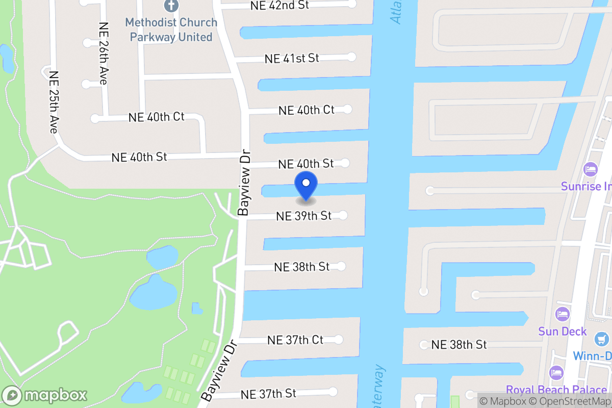 Map of 3041 Ne 39 St, Fort Lauderdale