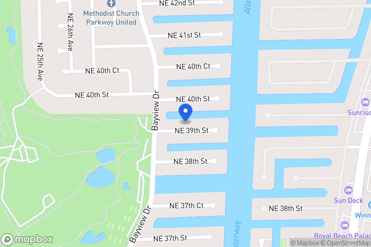 Map of 3031 Ne 39 St, Fort Lauderdale