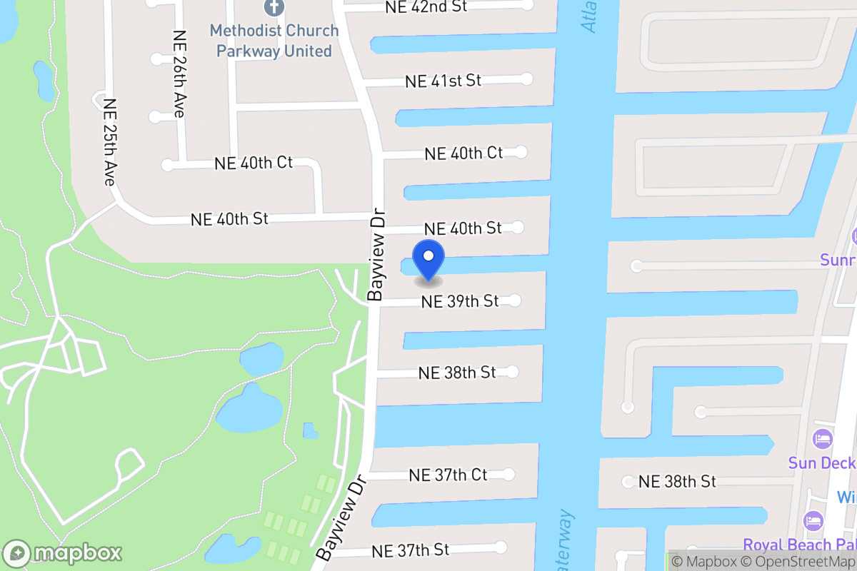 Map of 3021 Ne 39 St, Fort Lauderdale