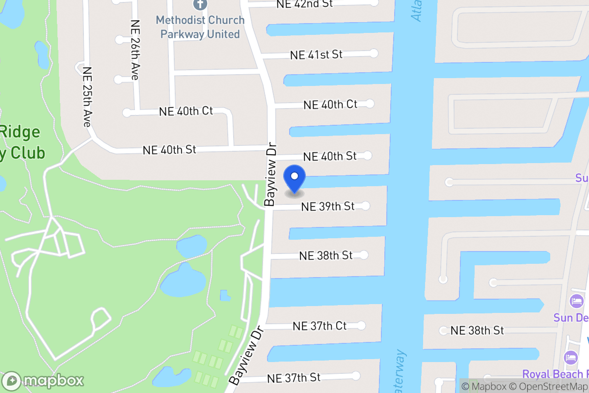 Map of 3011 Ne 39 St, Fort Lauderdale