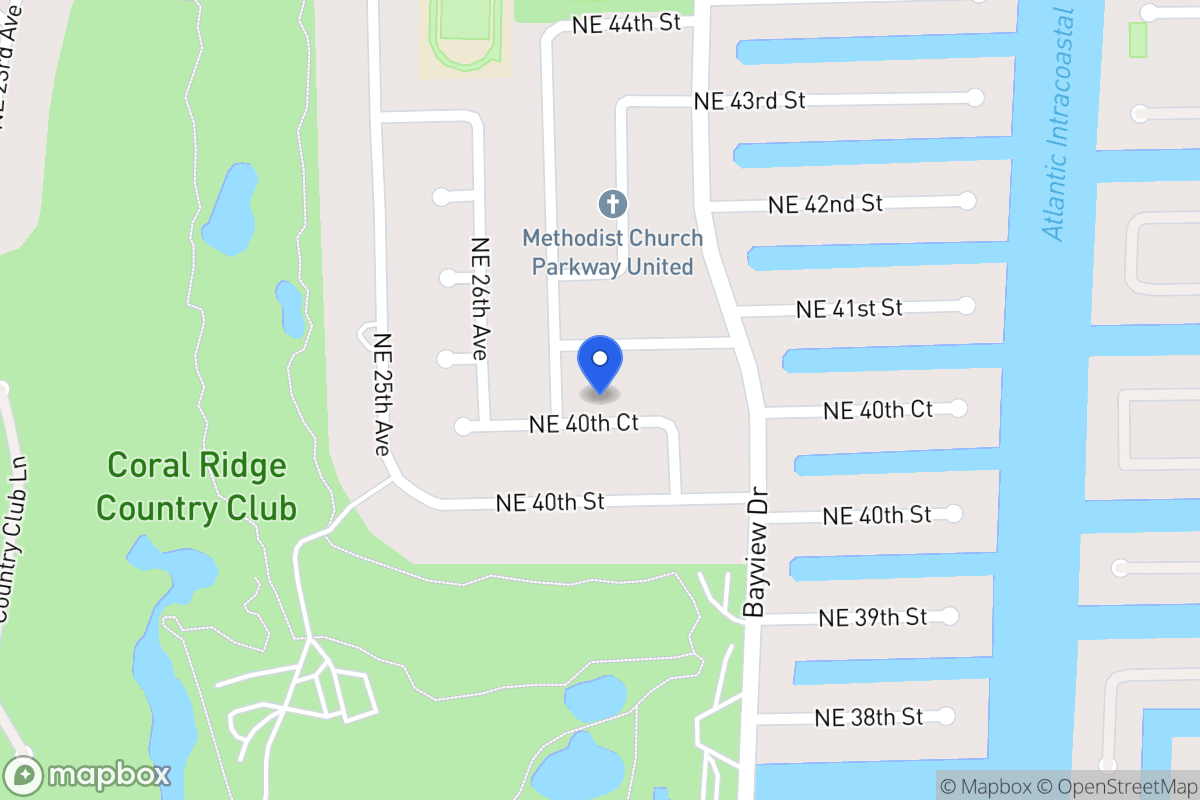 Map of 2811 Ne 40 Ct, Fort Lauderdale