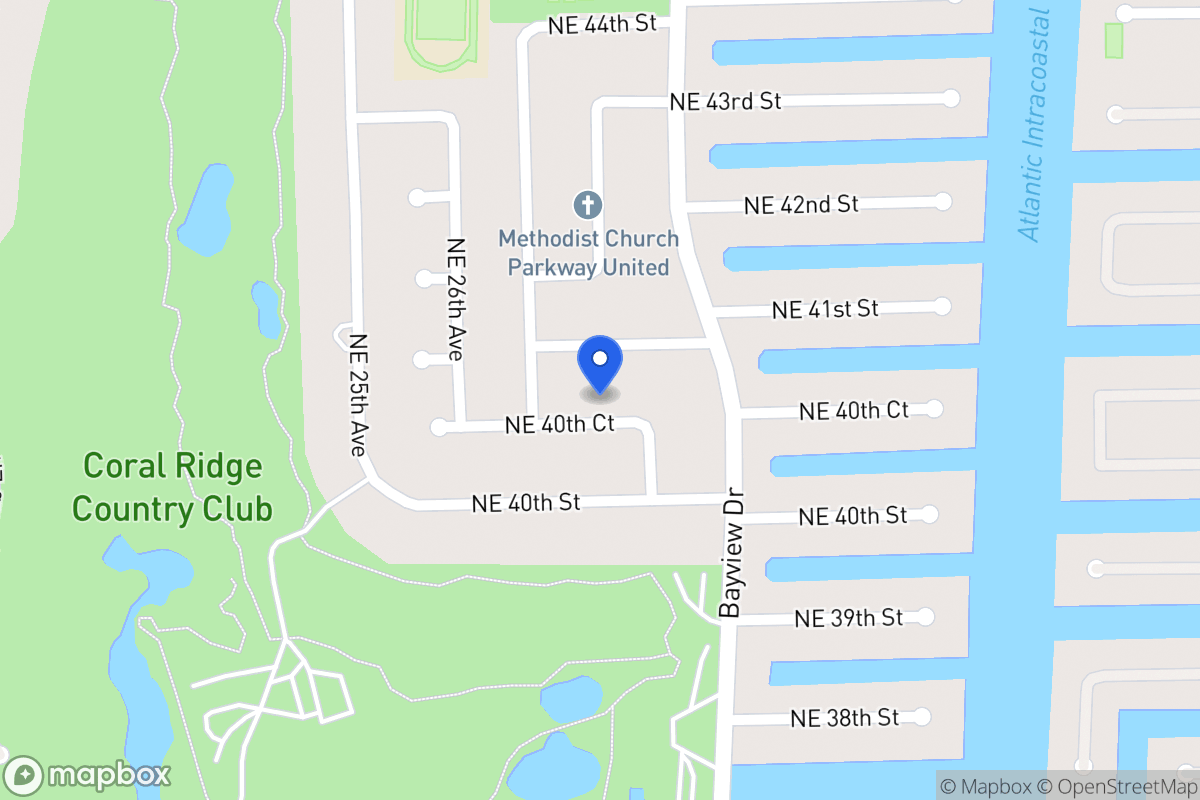 Map of 2821 Ne 40 Ct, Fort Lauderdale