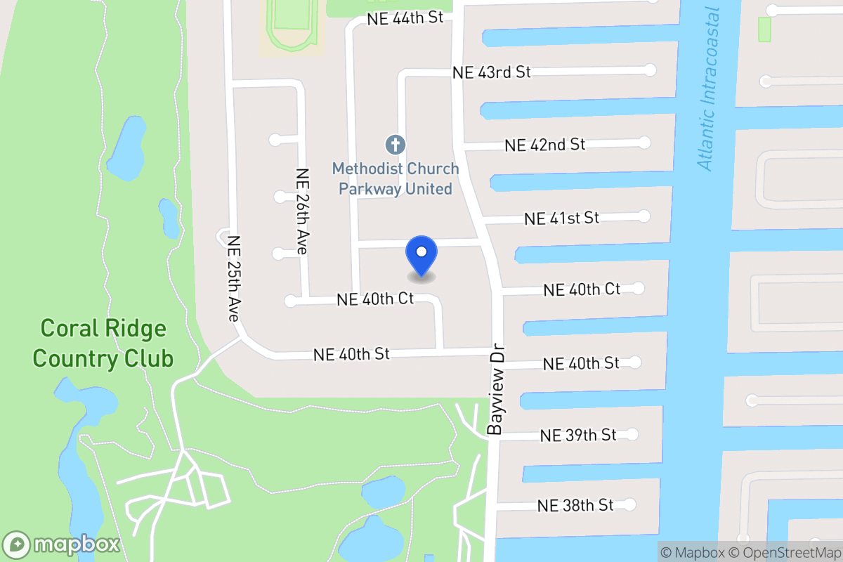 Map of 2831 Ne 40 Ct, Fort Lauderdale