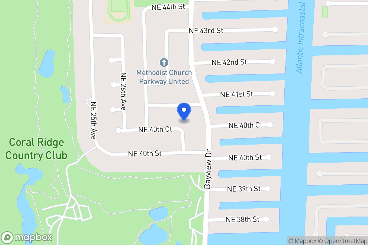 Map of 2841 Ne 40 Ct, Fort Lauderdale