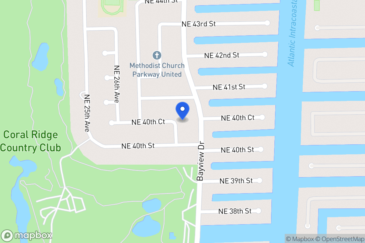 Map of 4016 Ne 29 Ave, Fort Lauderdale