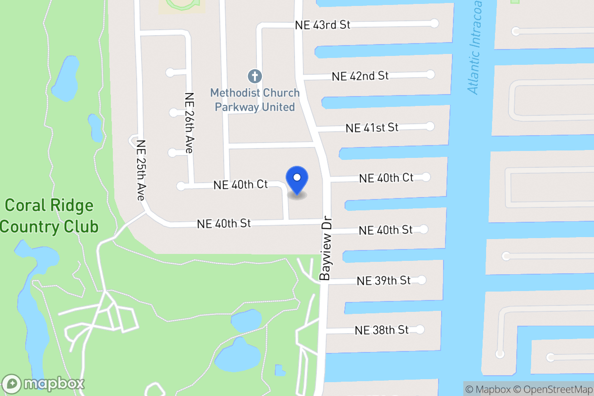 Map of 4008 Ne 29 Ave, Fort Lauderdale