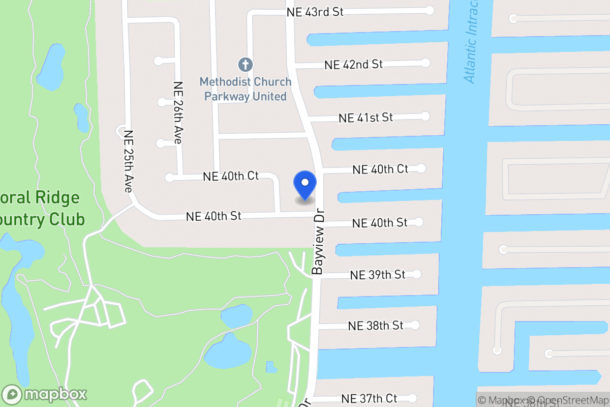 Map of 2929 Ne 40 St, Fort Lauderdale