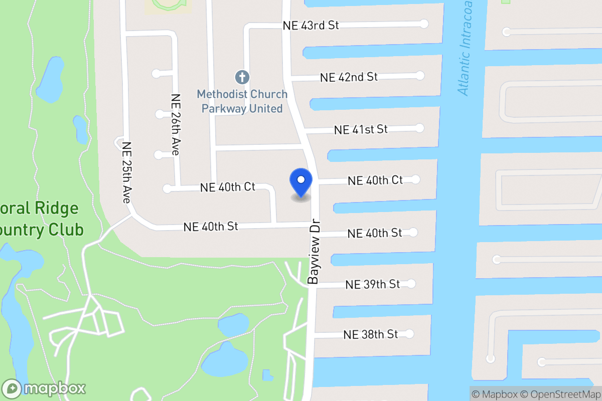 Map of 4011 Bayview Dr, Fort Lauderdale