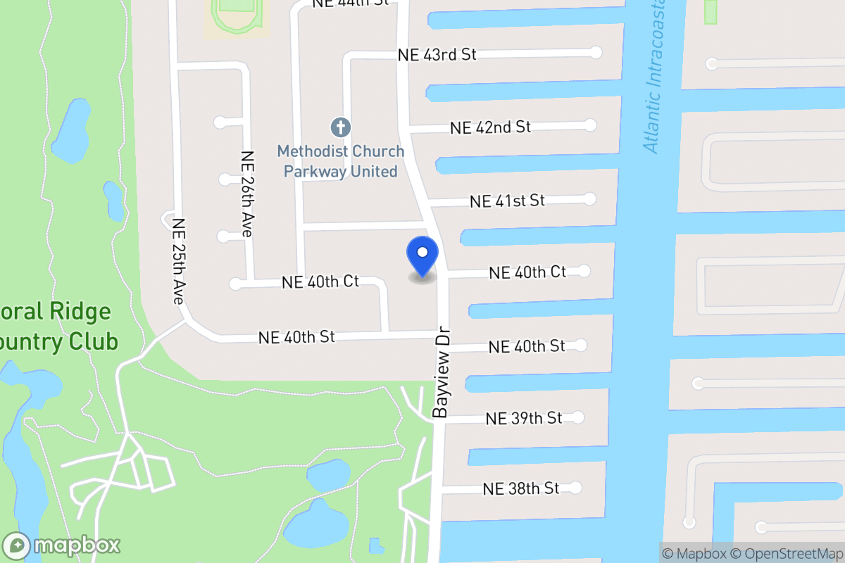 Map of 4021 Bayview Dr, Fort Lauderdale